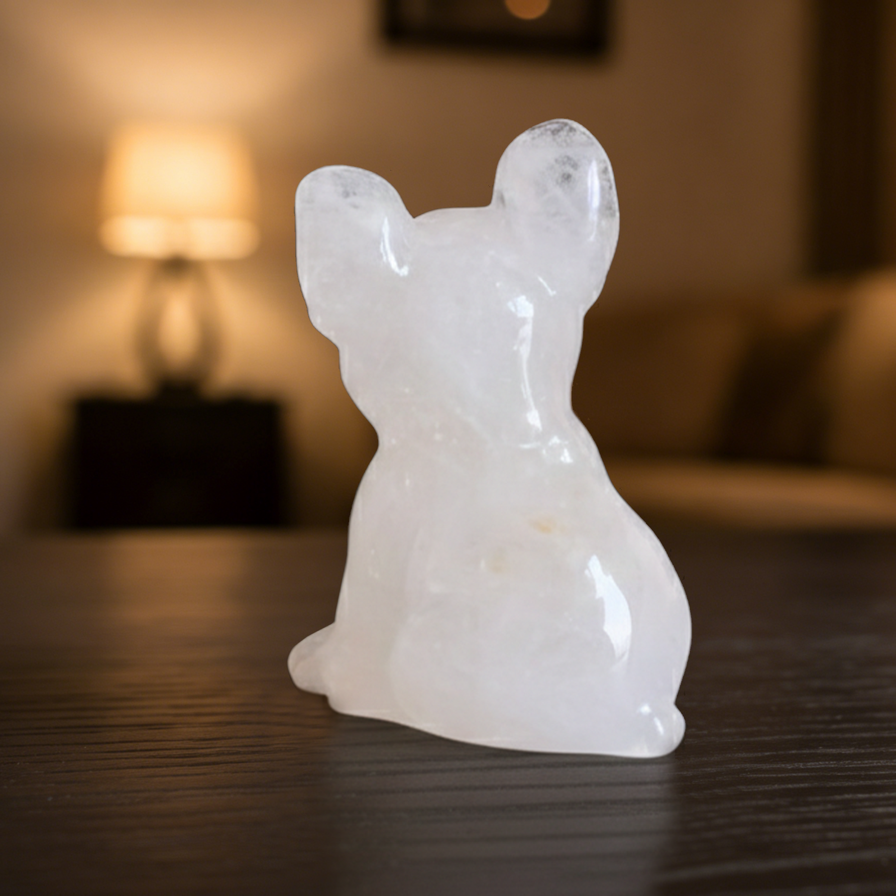 Angola Quartz Puppy Carving – Animal Sculpture — view 7