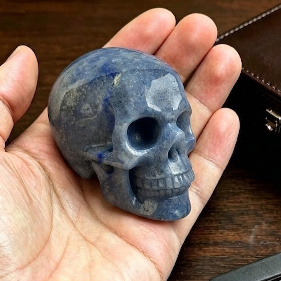2 Inch Blue Aventurine Crystal Skull – Skull — view 1