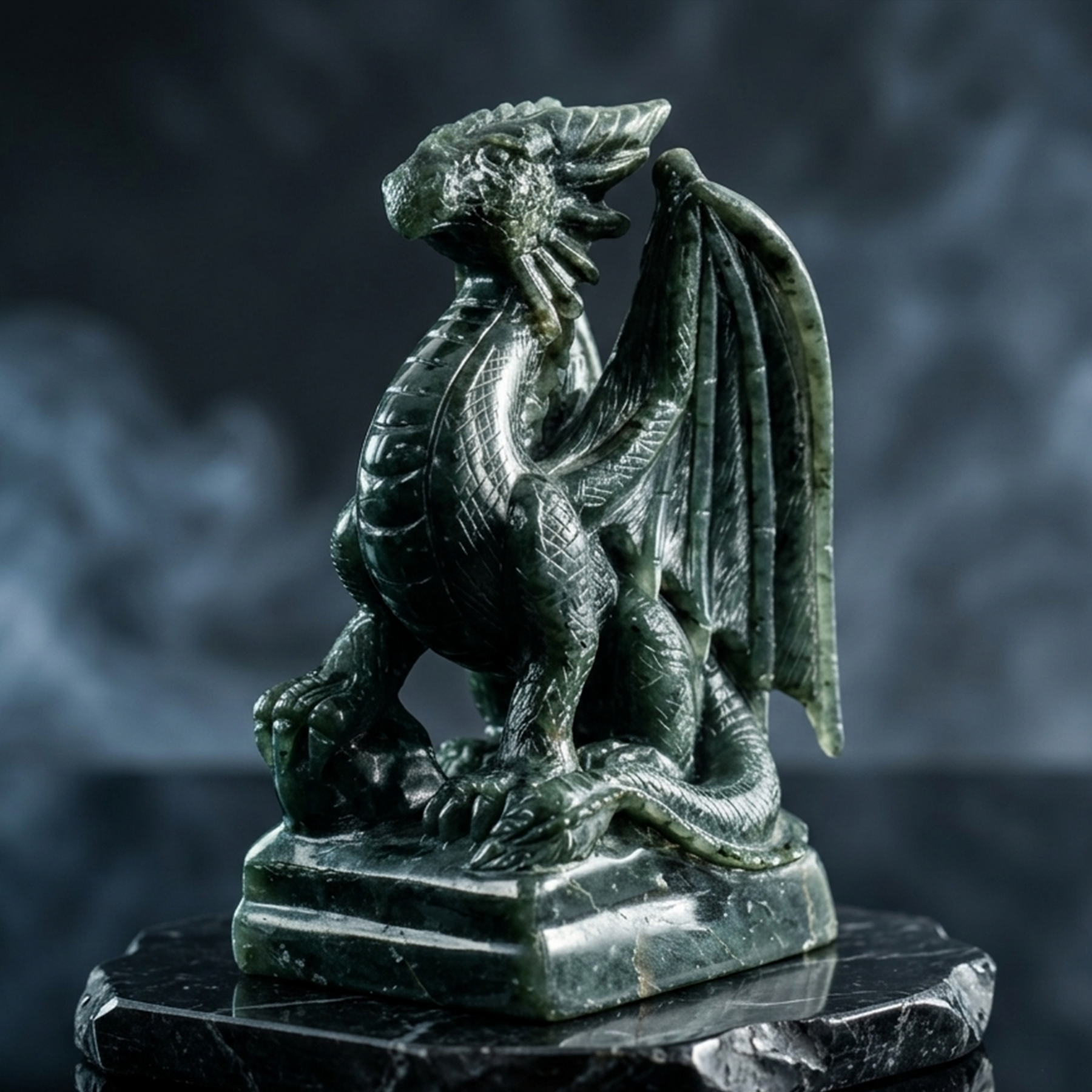 Labradorite Winged Dragon - Sculpture — view 1