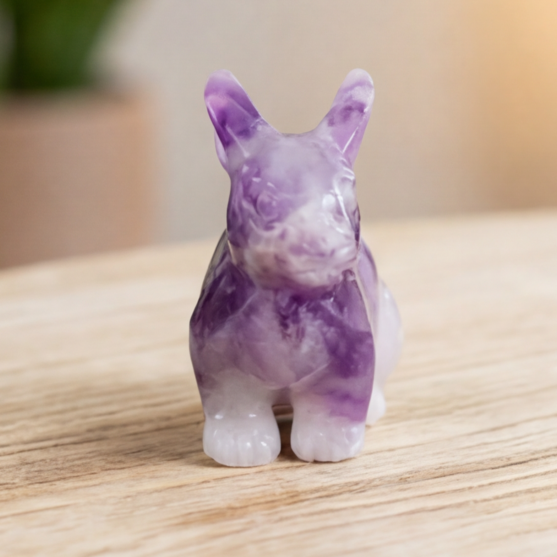 Amethyst Rabbit Carving - Crystal Figurine — view 8