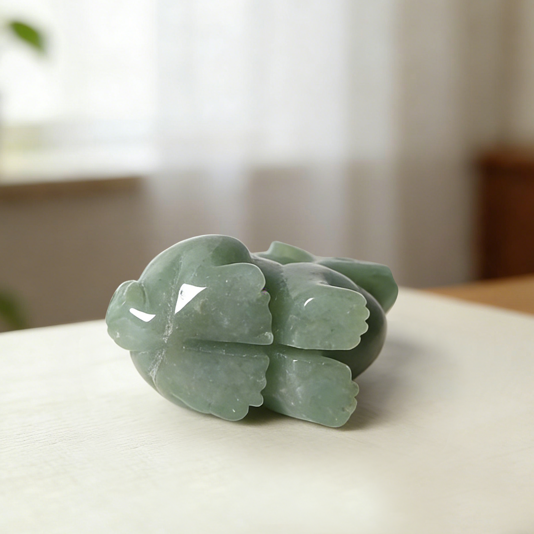 Green Aventurine Rabbit Carving – Lucky Stone Sculpture — view 7