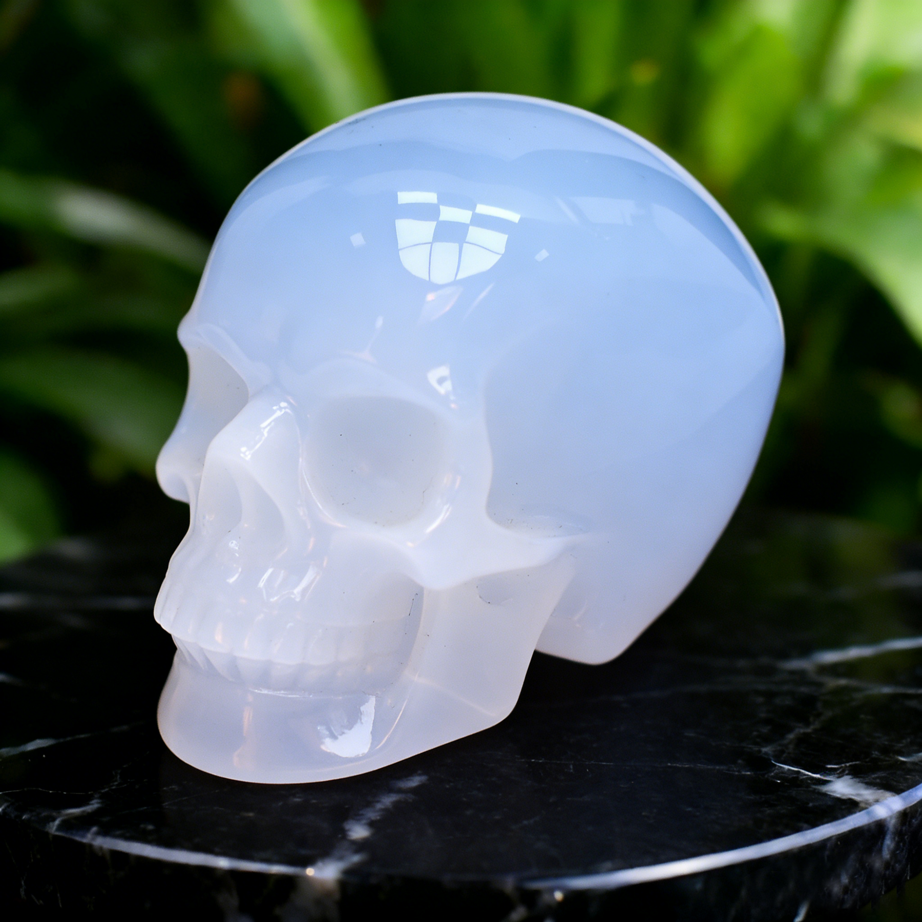 3 Inch Blue Chalcedony Crystal Skull — view 7