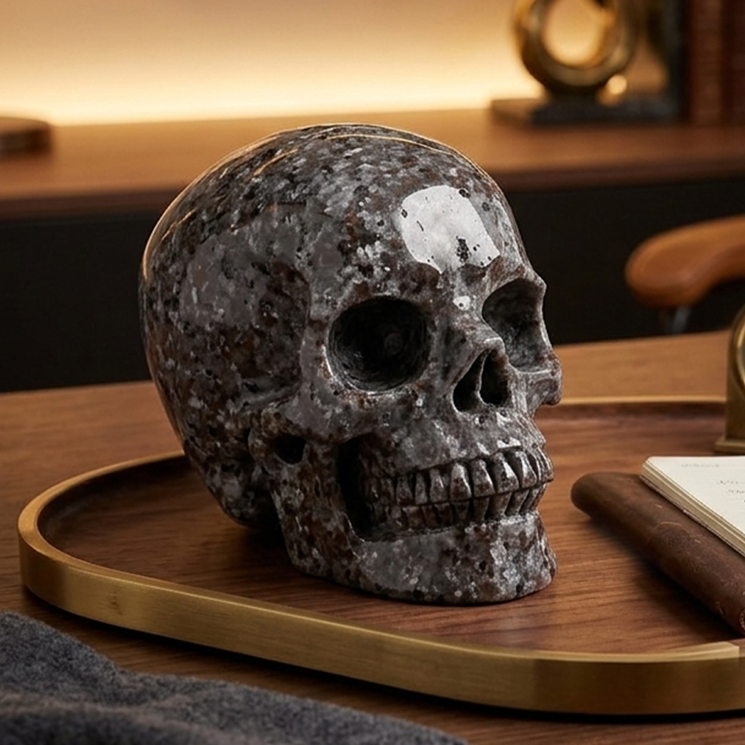 4.5 inch Yooperlite Crystal Skull — view 1