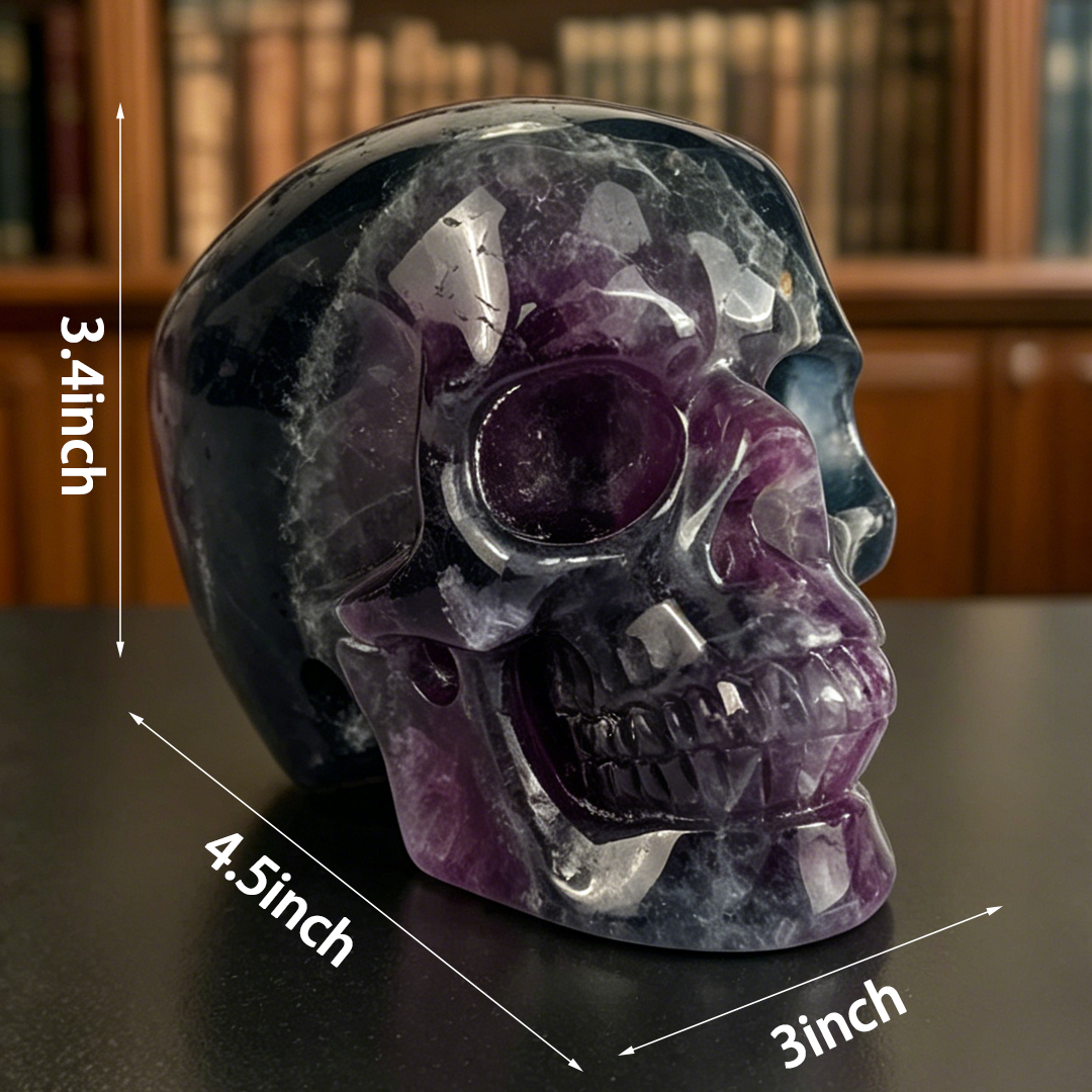4.5 Inch Fluorite Crystal Skull — view 2