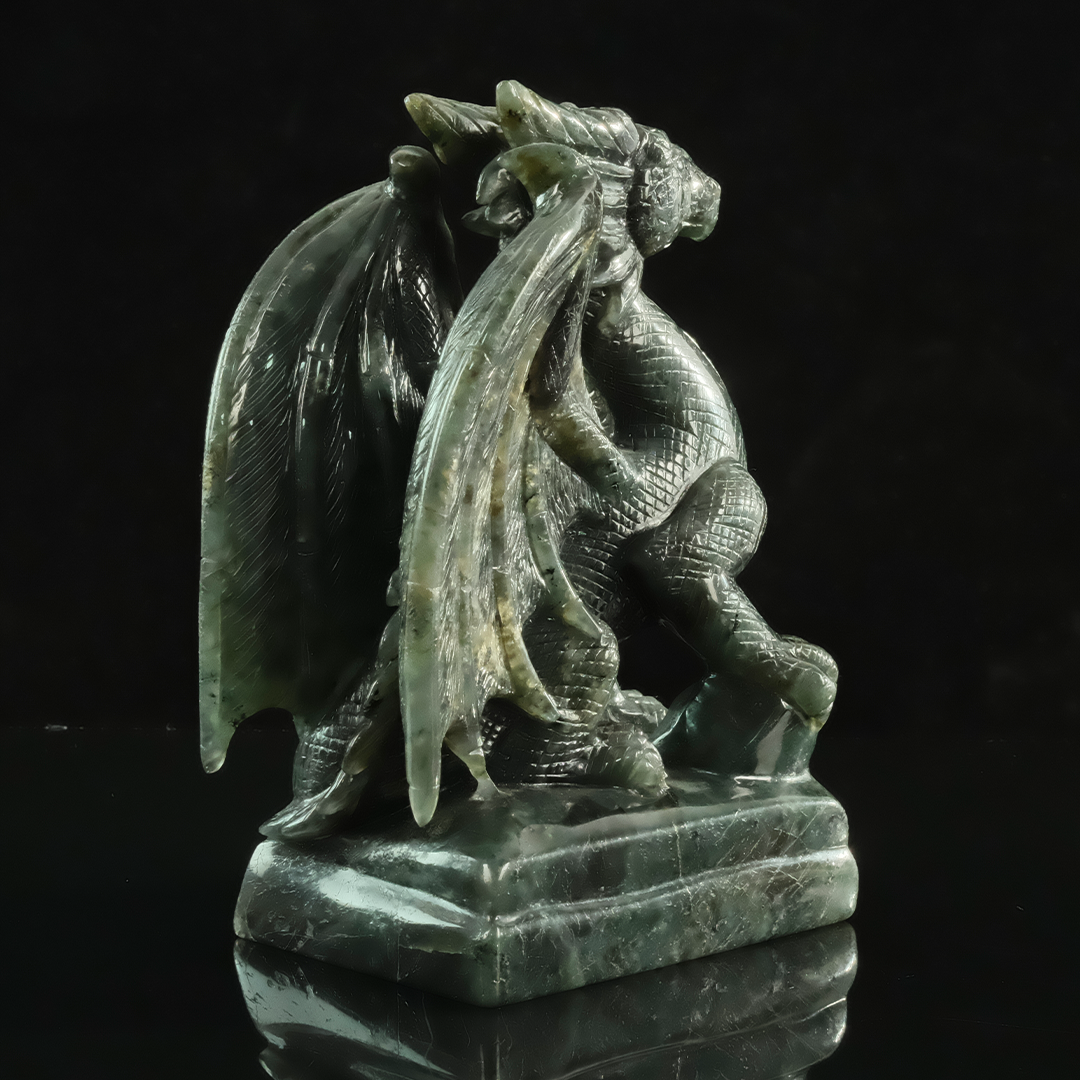 Labradorite Winged Dragon - Sculpture — view 5