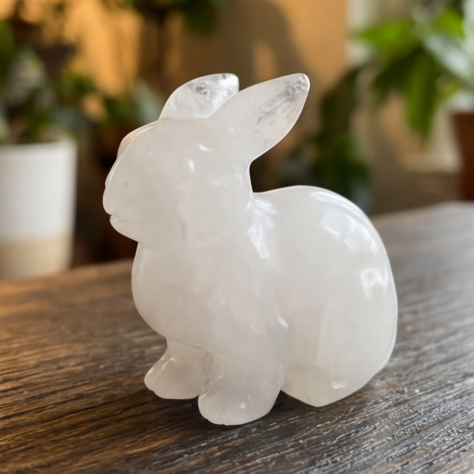 Angolan Quartz Rabbit Carving – Healing Crystal Animal — view 3