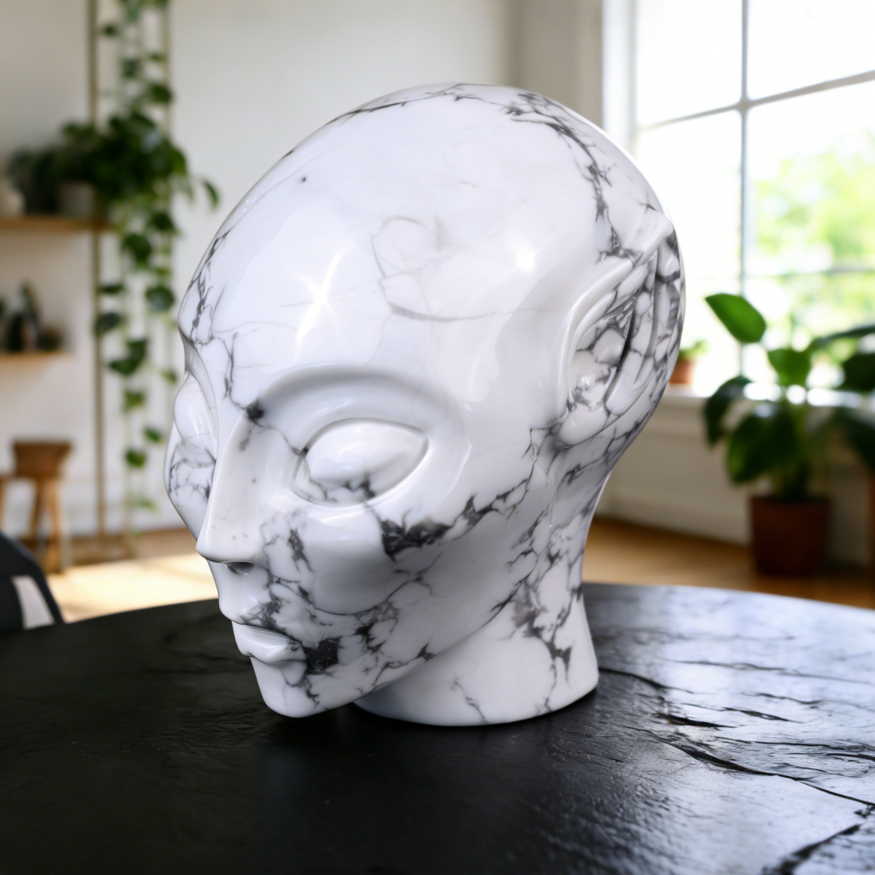 3.8 Inch Howlite Alien Crystal Skull — view 7