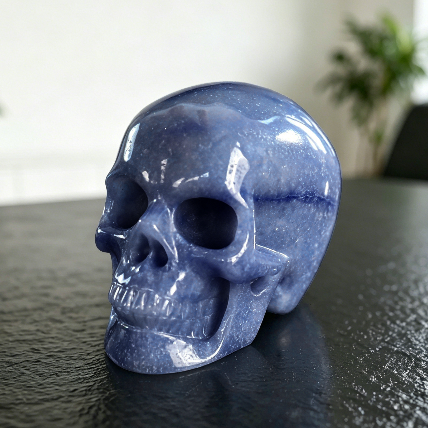 4.5 Inch Blue Aventurine Crystal Skull — view 3