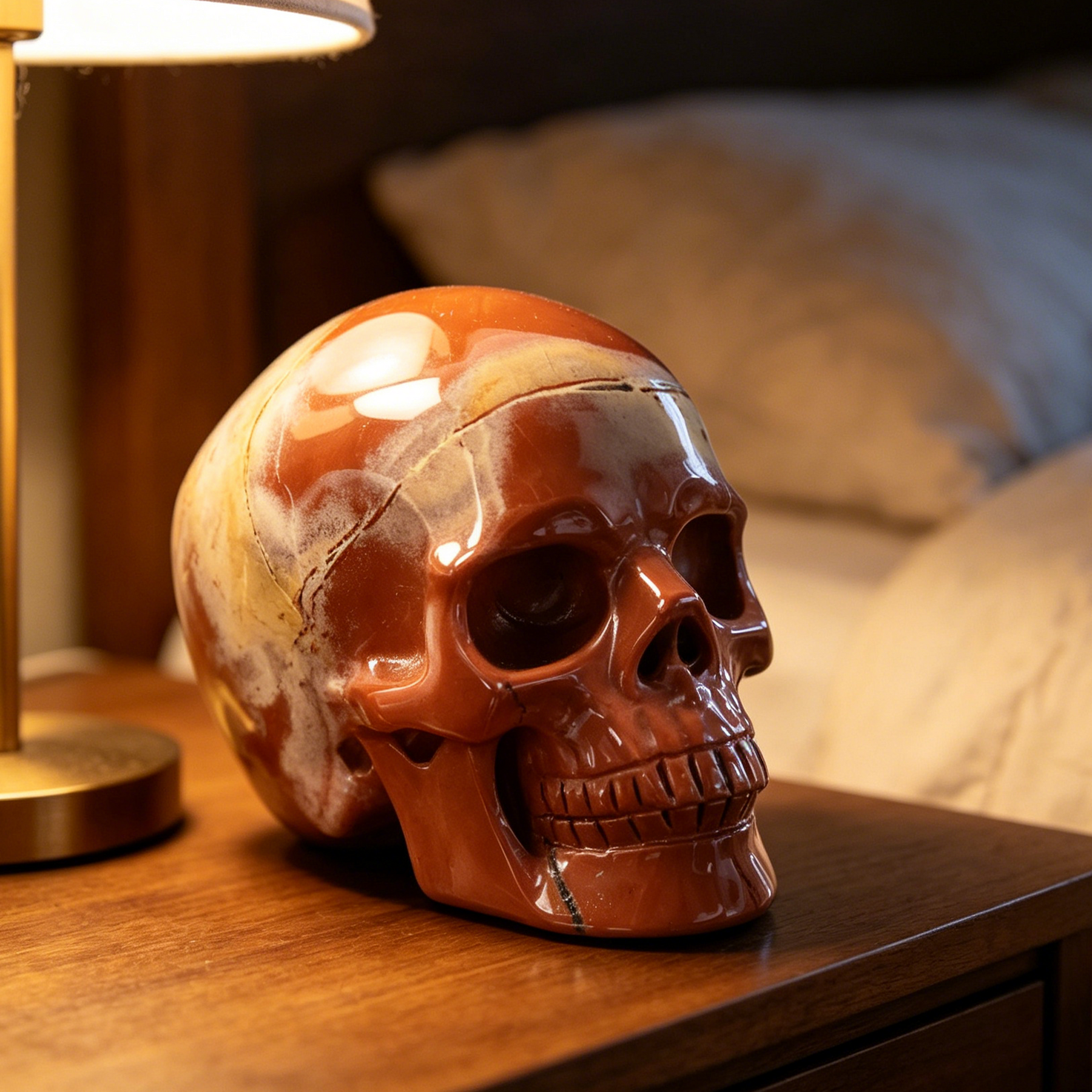 7-14 inch Red Jasper Crystal Skull - Titan Series Large Scale Crystal Skull — view 6