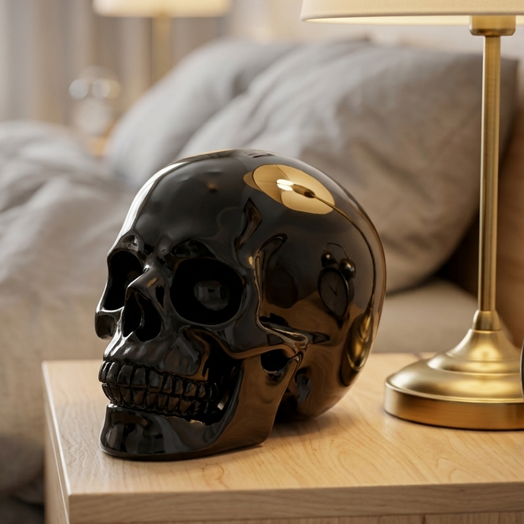 7-14 inch Black Obsidian Crystal Skull - Titan Series Large Scale Crystal Skull — view 6