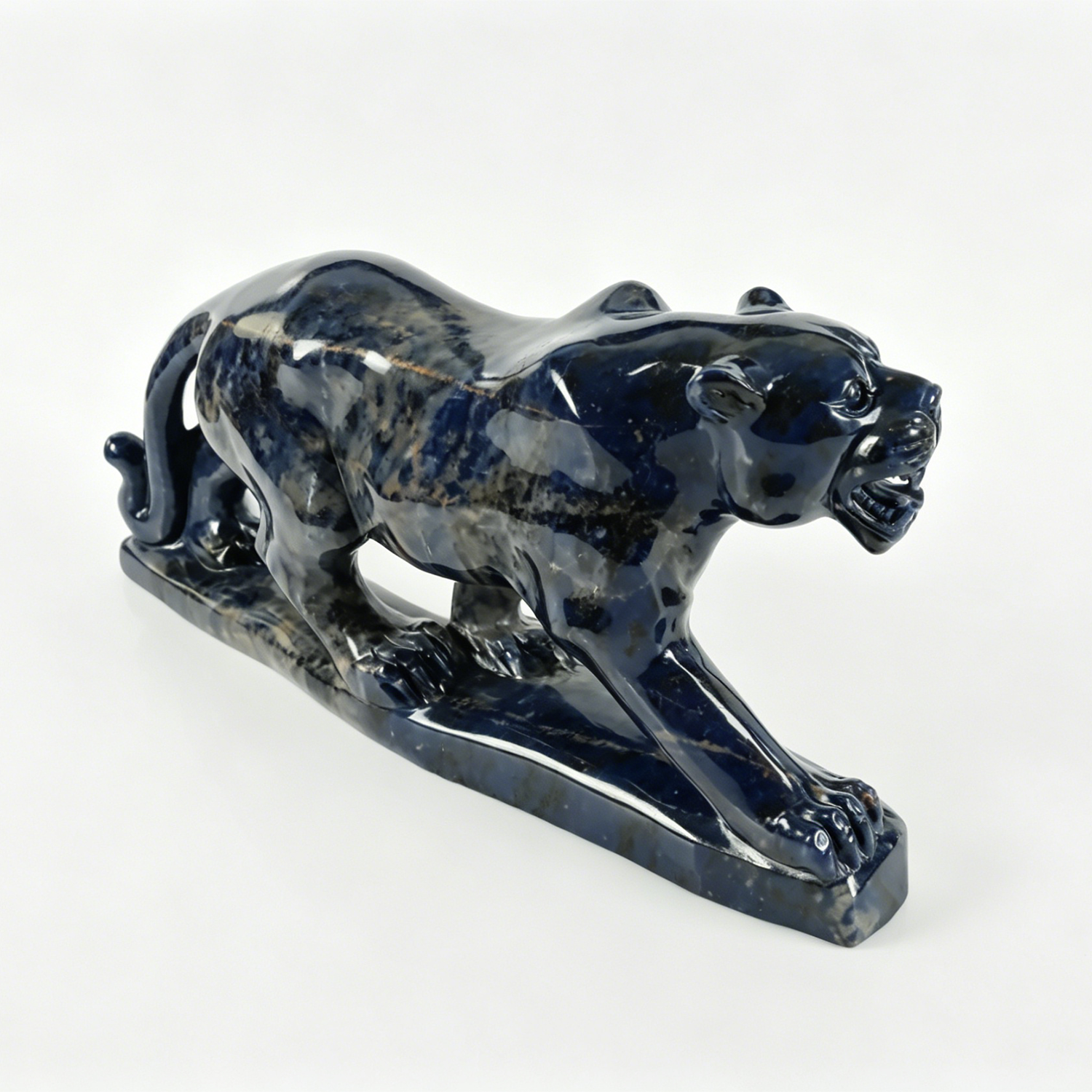 Blue Sodalite Leopard Sculpture — view 4