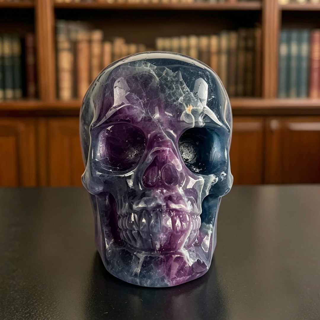 4.5 Inch Fluorite Crystal Skull — view 8