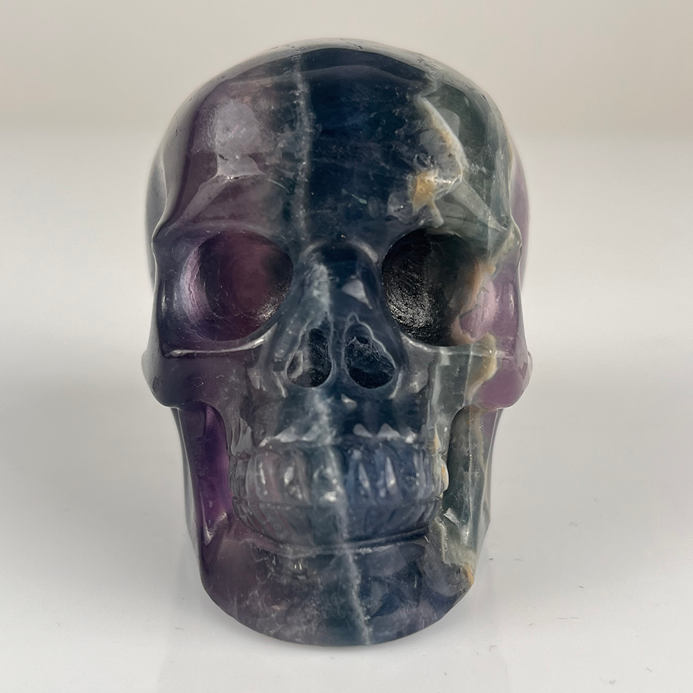 3 Inch Fluorite Crystal Skull — view 2
