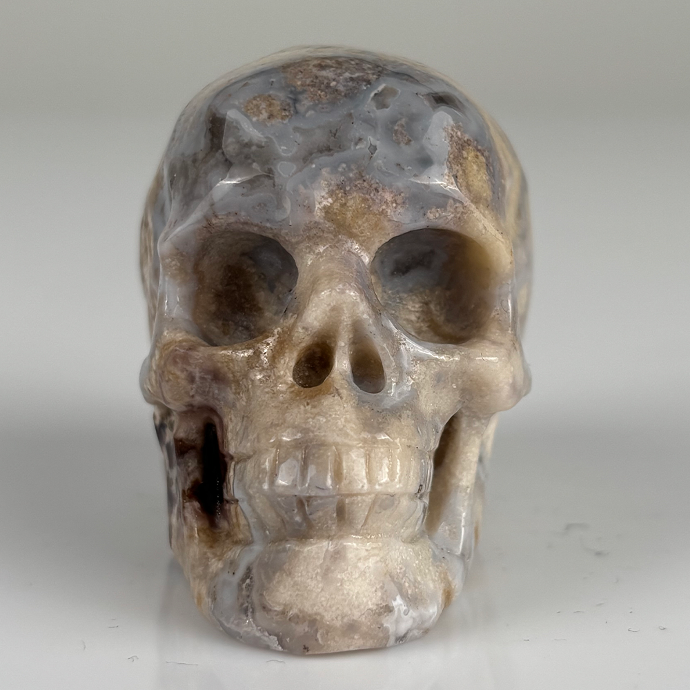 2 Inch Blue Flower Agate Crystal Skull – Skull — view 7