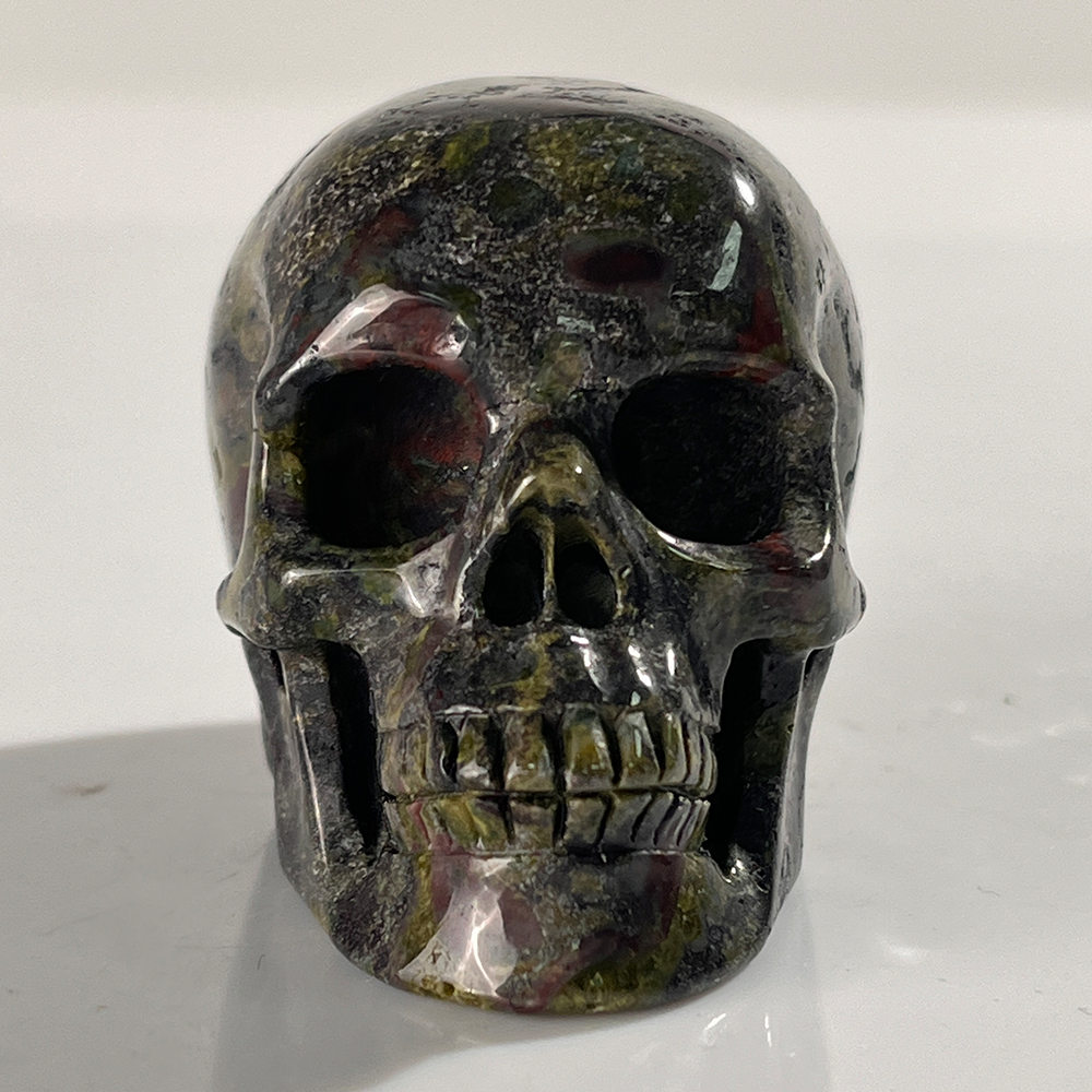 2 Inch Dragon Bloodstone Crystal Skull – Skull — view 7