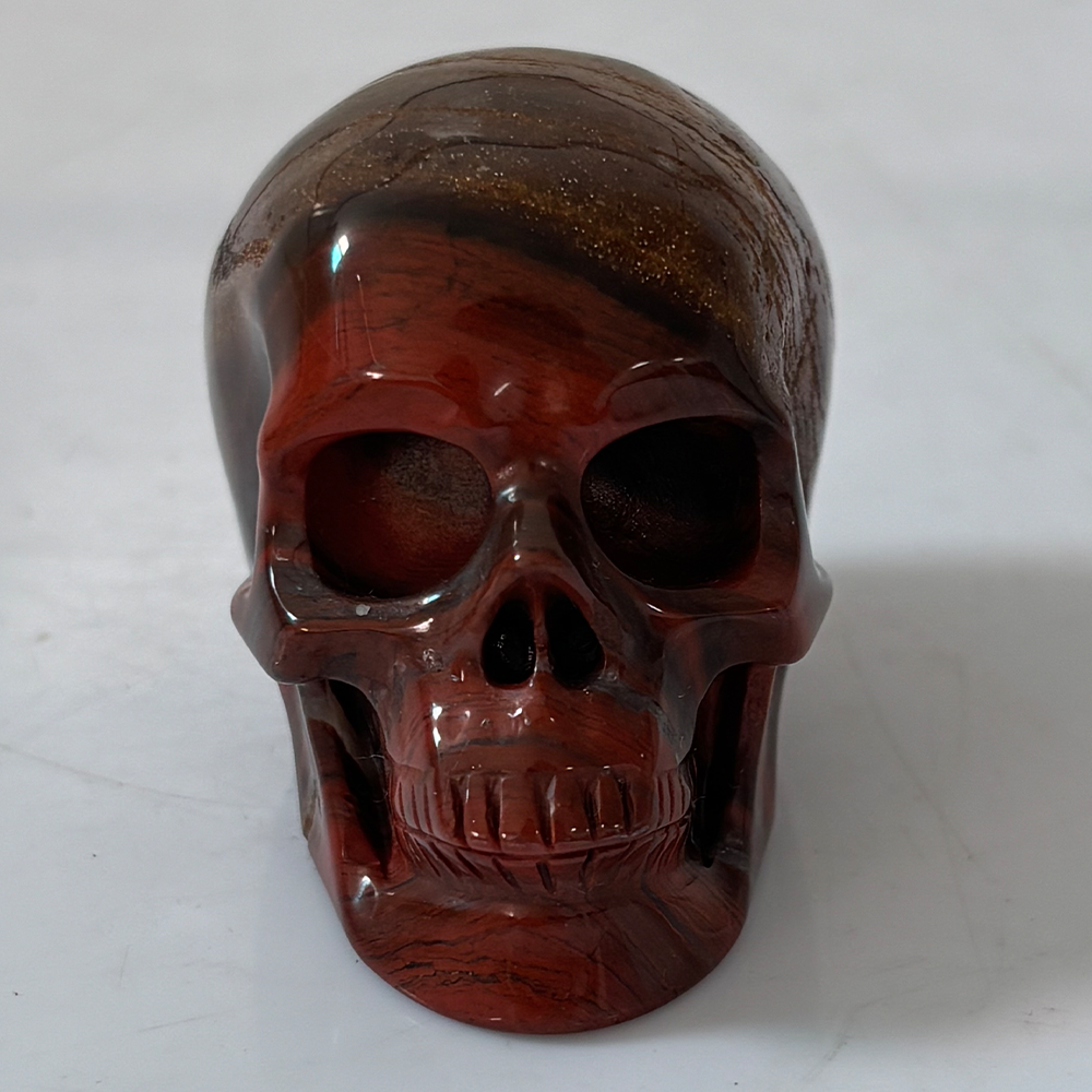 2 Inch Red Jasper Crystal Skull — view 7