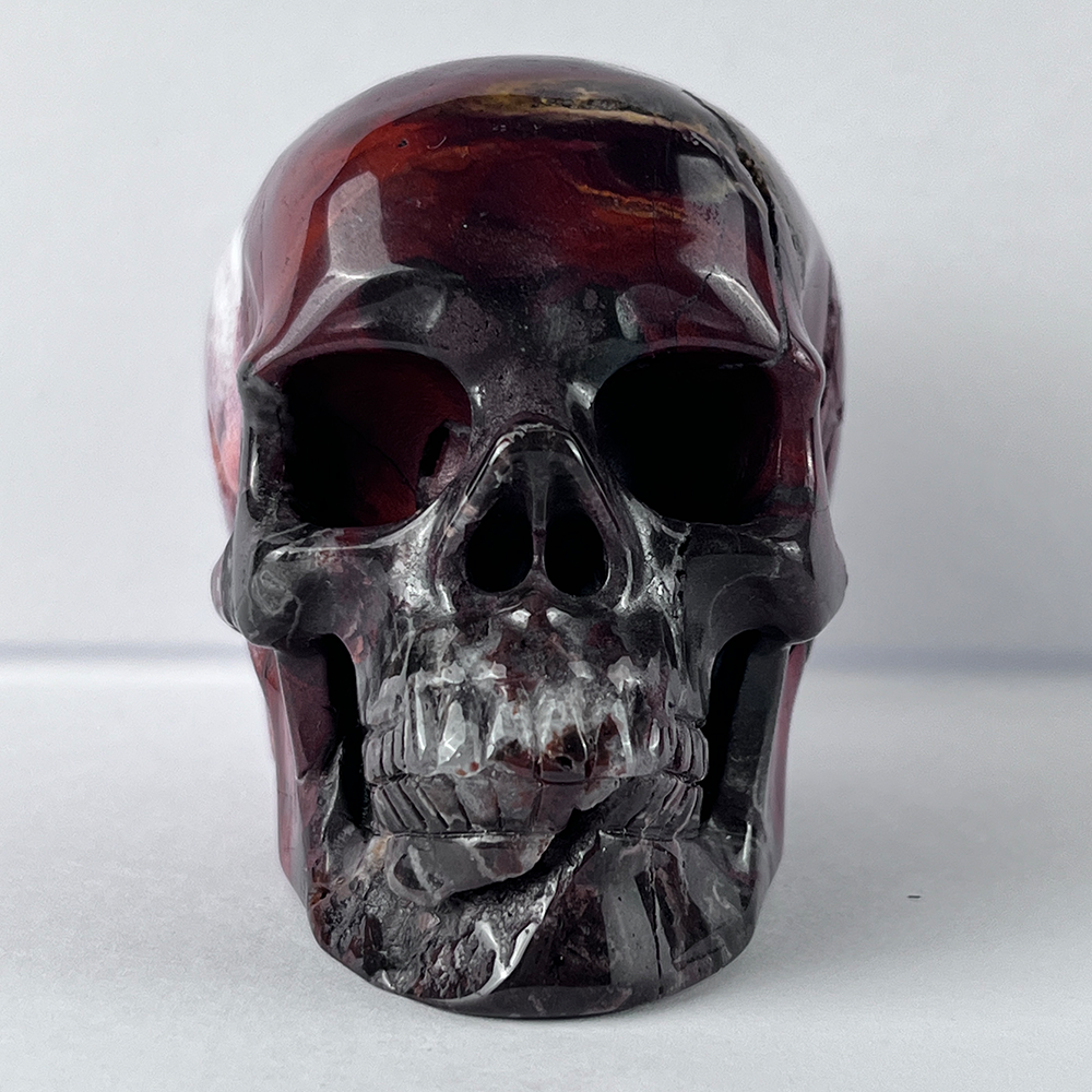 3 Inch Red Crazy Lace Agate Crystal Skull — view 7