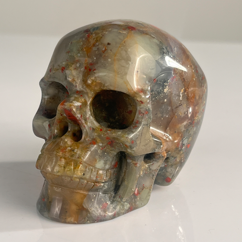 3 Inch African Bloodstone Crystal Skull — view 6