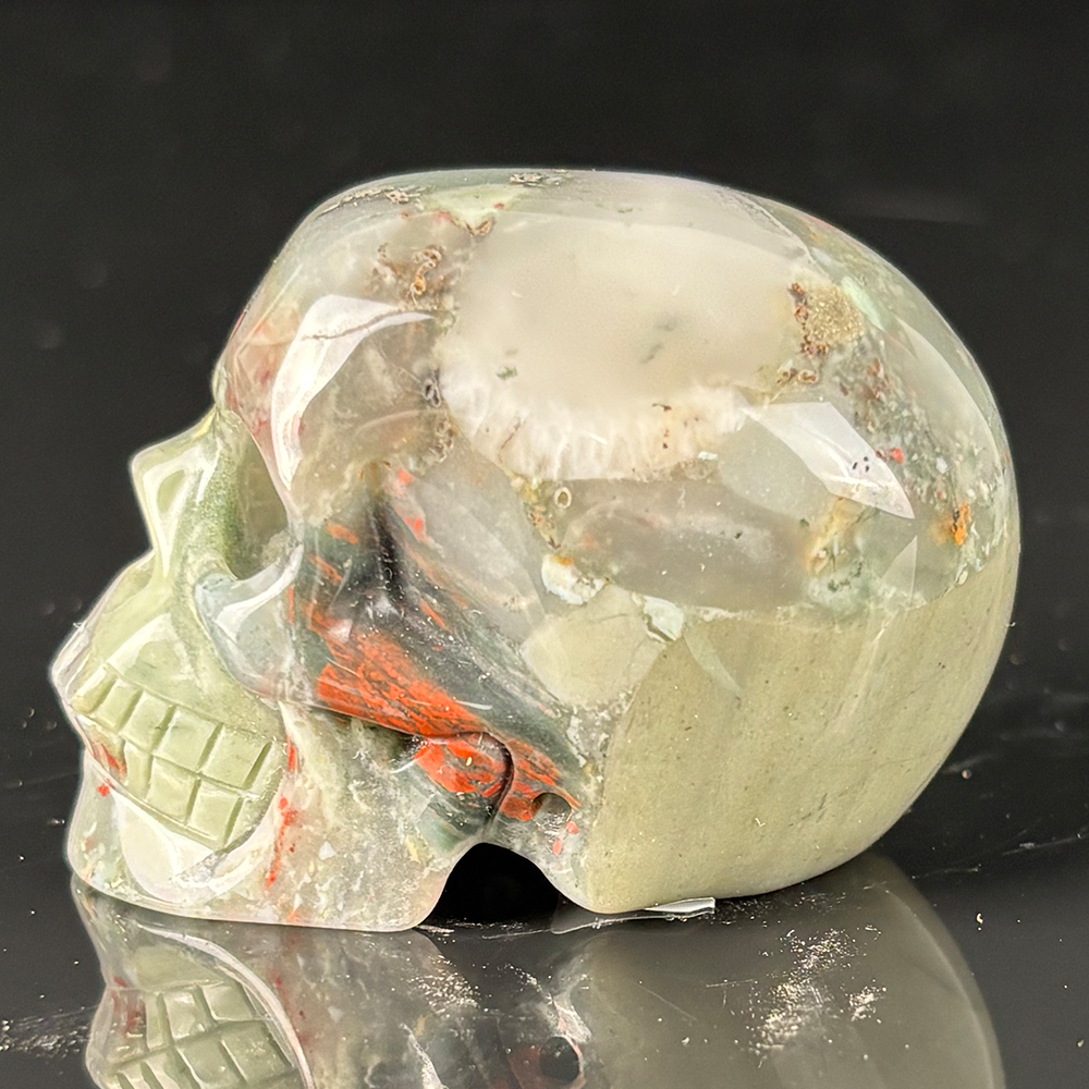 2 Inch African Bloodstone Crystal Skull – Skull — view 3