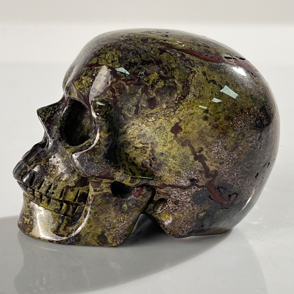 2 Inch Dragon Bloodstone Crystal Skull – Skull — view 5