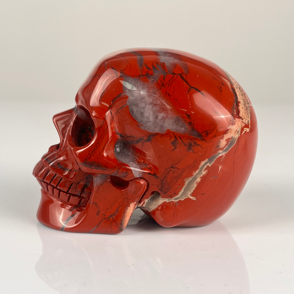 3 Inch Red Jasper Crystal Skull — view 5