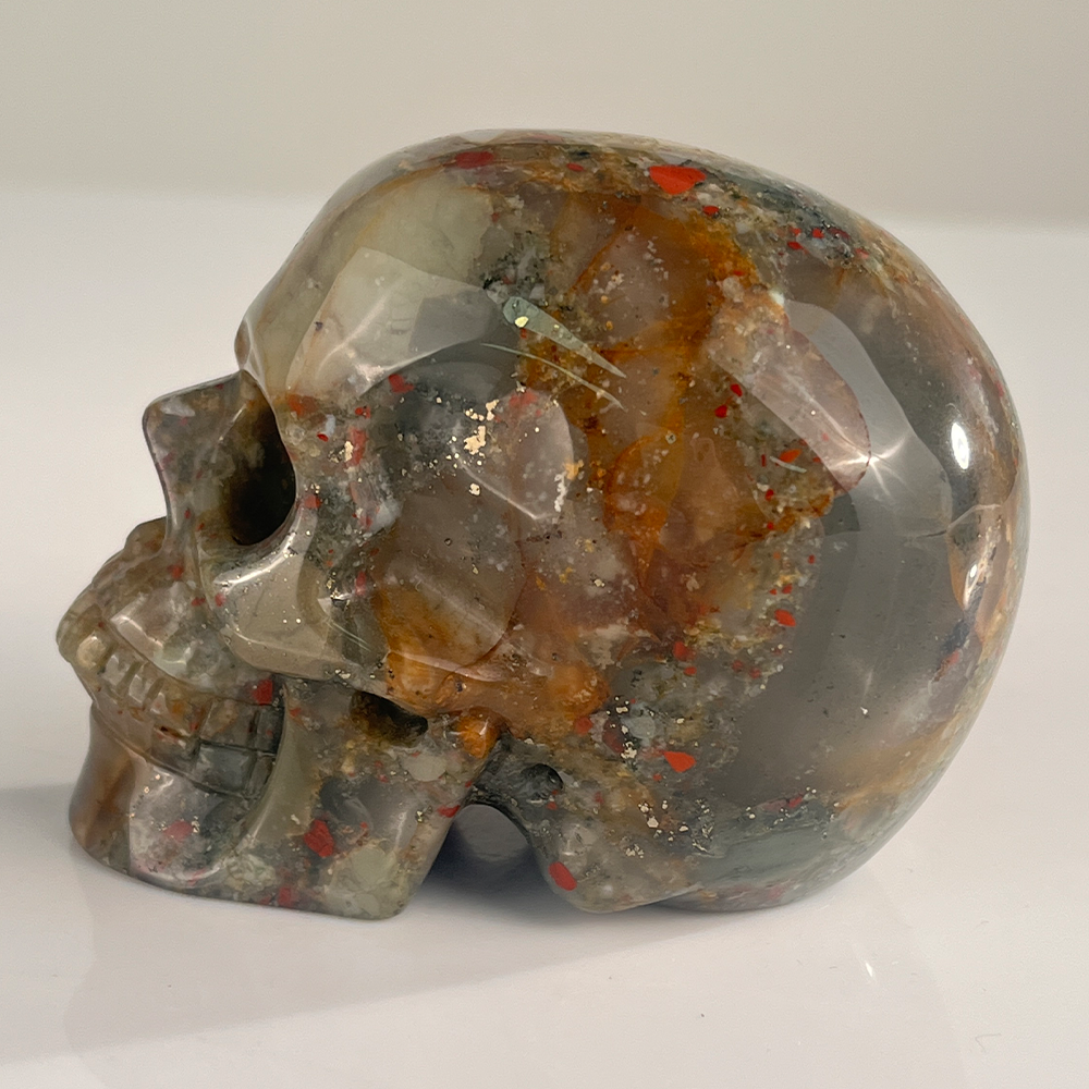 3 Inch African Bloodstone Crystal Skull — view 5