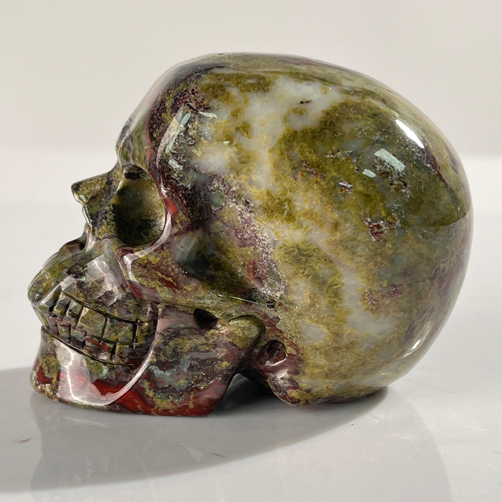 3 Inch Dragon Bloodstone Crystal Skull — view 2