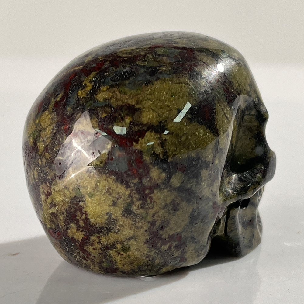 2 Inch Dragon Bloodstone Crystal Skull – Skull — view 3