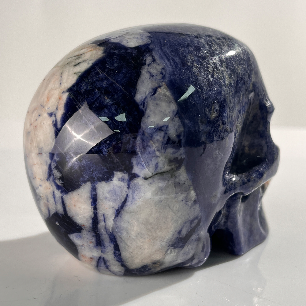 4.5 Inch Blue Lace Agate Crystal Skull — view 6