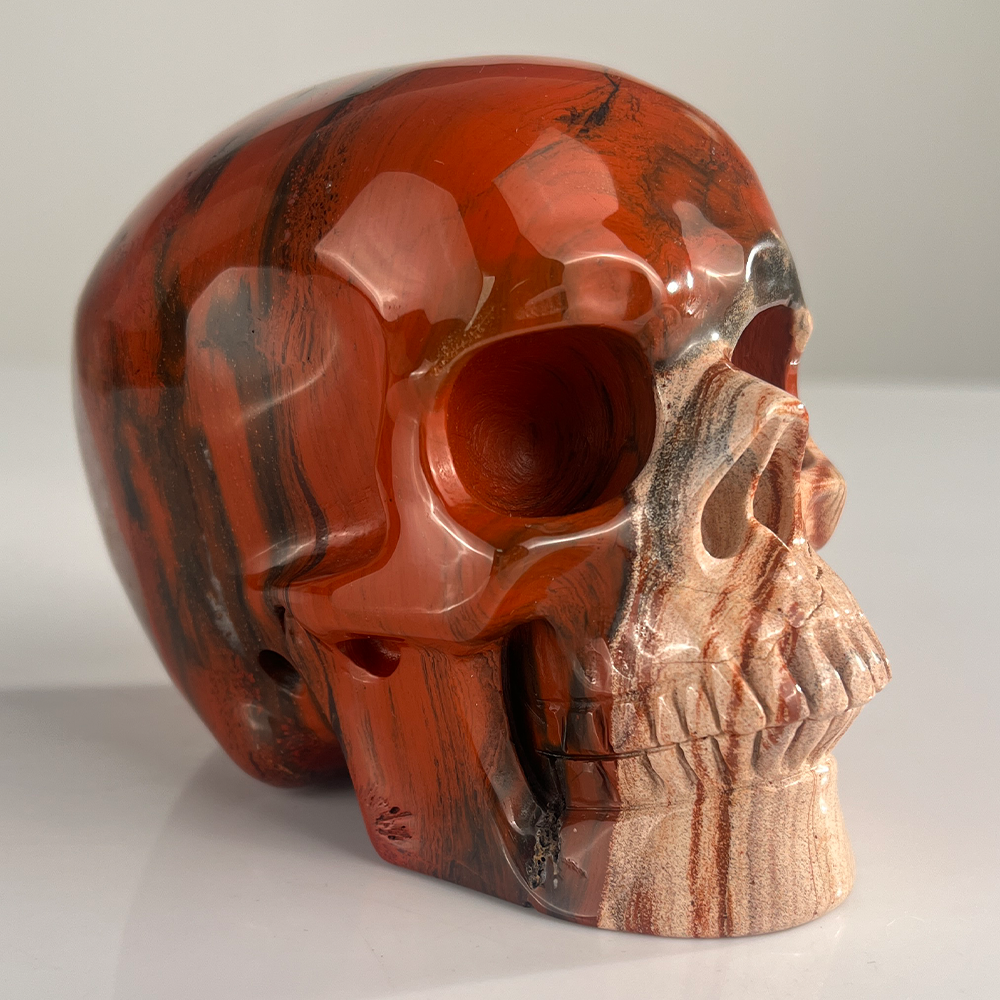 4.5 Inch Red Jasper Crystal Skull — view 6