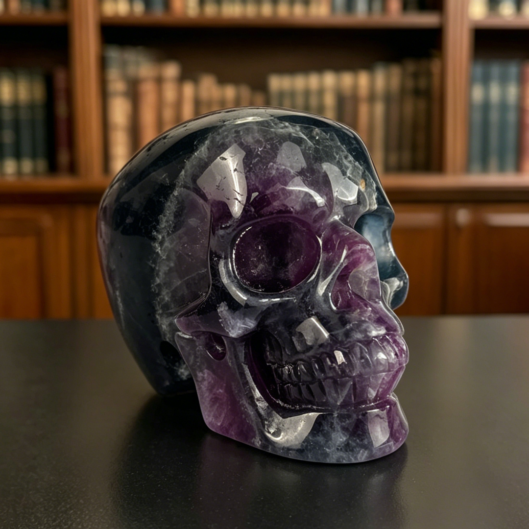 4.5 Inch Fluorite Crystal Skull — view 3