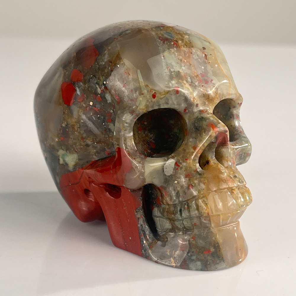3 Inch African Bloodstone Crystal Skull — view 2