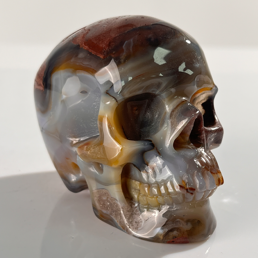 3 Inch Volcanic Agate Crystal Skull — view 2