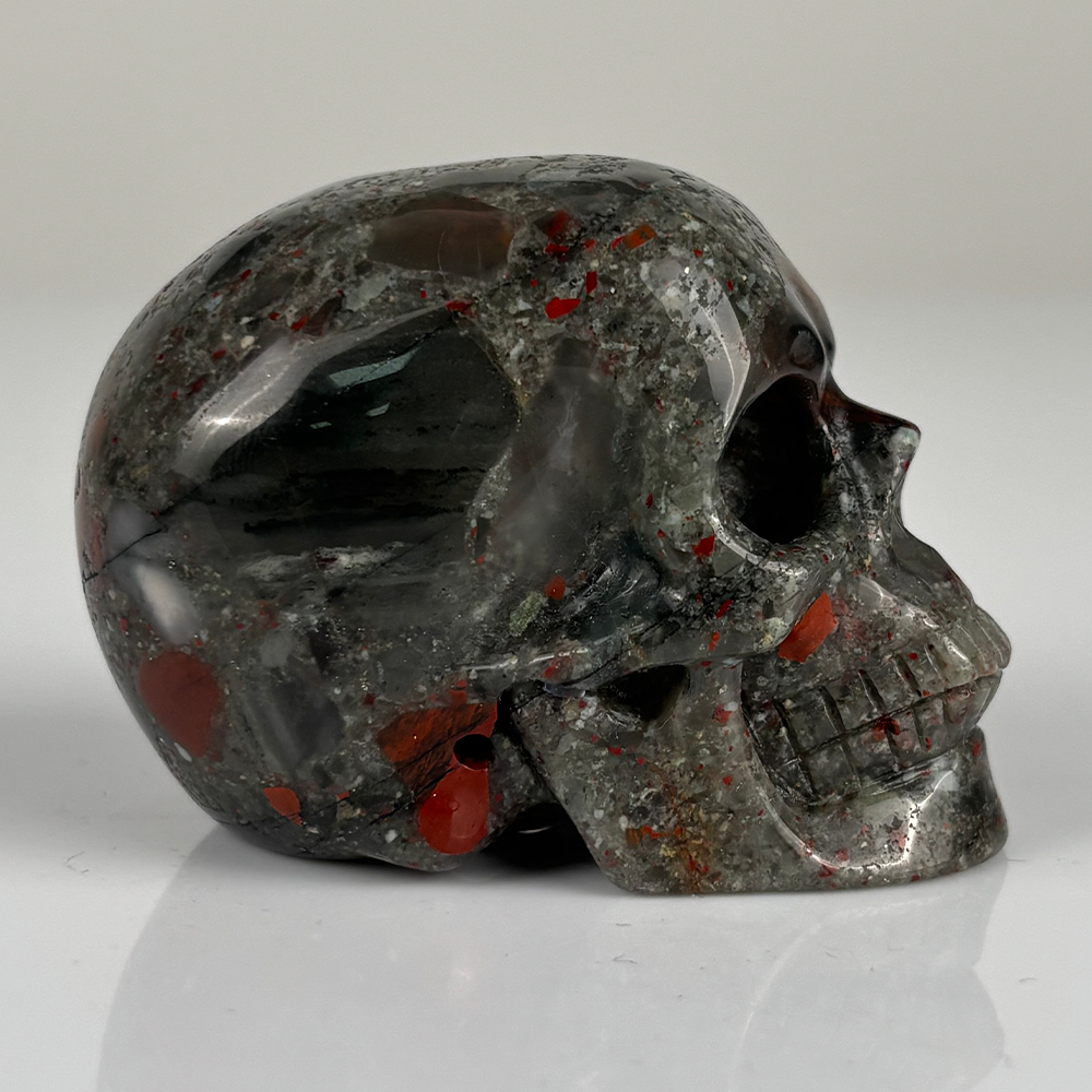 2 Inch African Bloodstone Crystal Skull – Skull — view 3