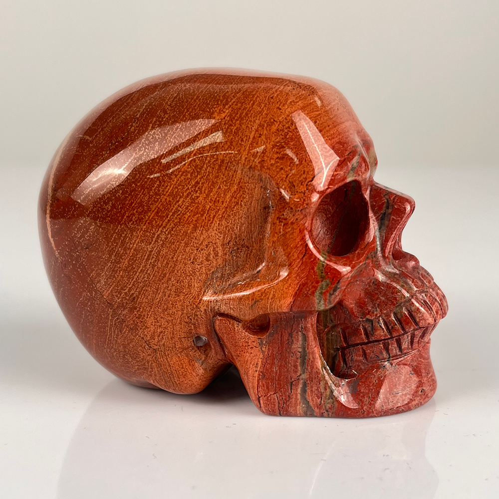 3 Inch Red Jasper Crystal Skull — view 3