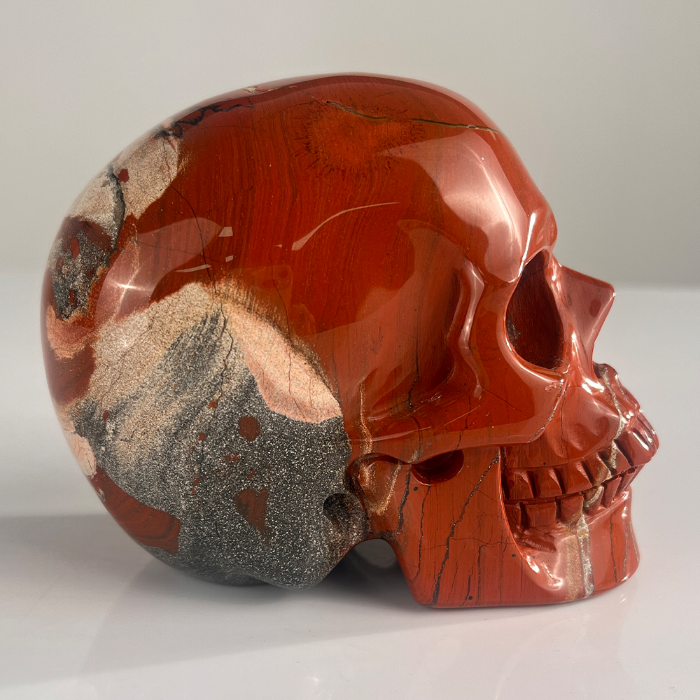 4.5 Inch Red Jasper Crystal Skull — view 6