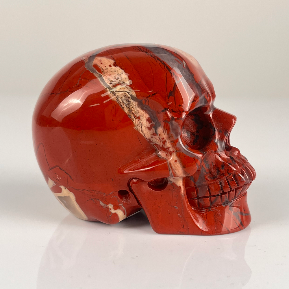 3 Inch Red Jasper Crystal Skull — view 3