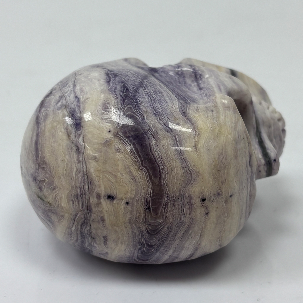 3 inch Purple Peacock Stone Crystal Skull - Gemstone — view 8