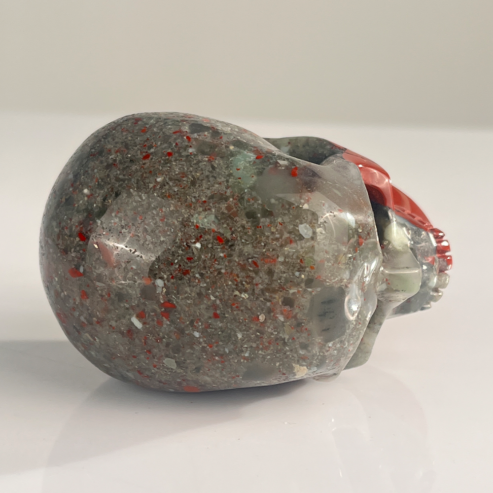 3 Inch African Bloodstone Crystal Skull — view 8