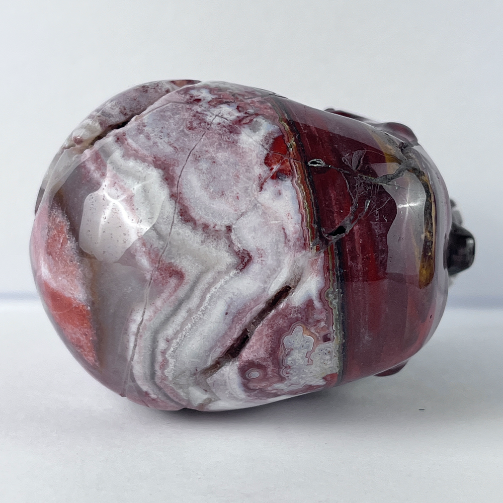 3 Inch Red Crazy Lace Agate Crystal Skull — view 8