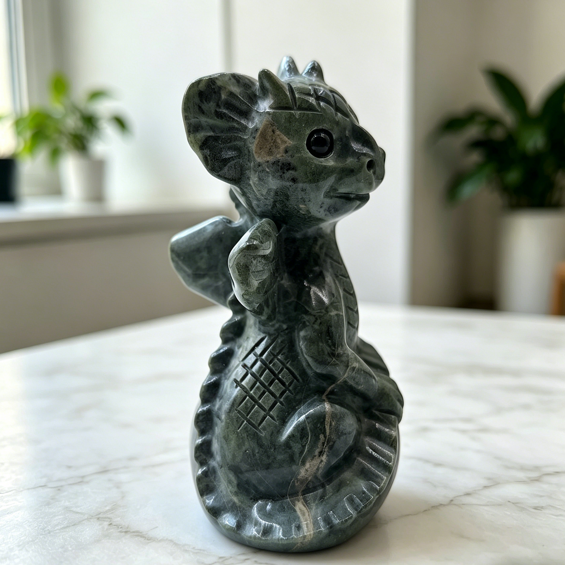 Jiulong Jade Flying Dragon Baby Jade - Natural Jade Stone Carving — view 7