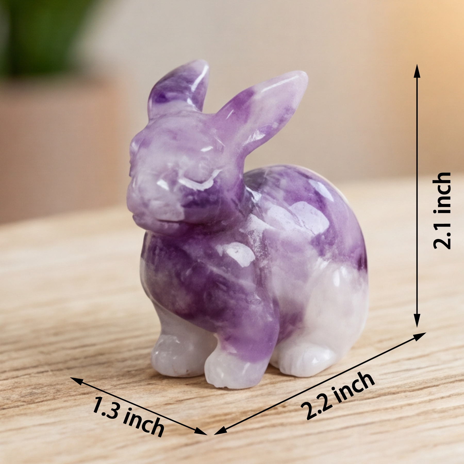 Amethyst Rabbit Carving - Crystal Figurine — view 2