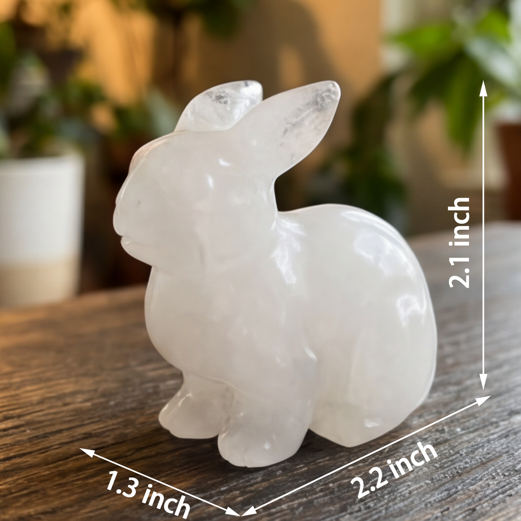 Angolan Quartz Rabbit Carving – Healing Crystal Animal — view 2