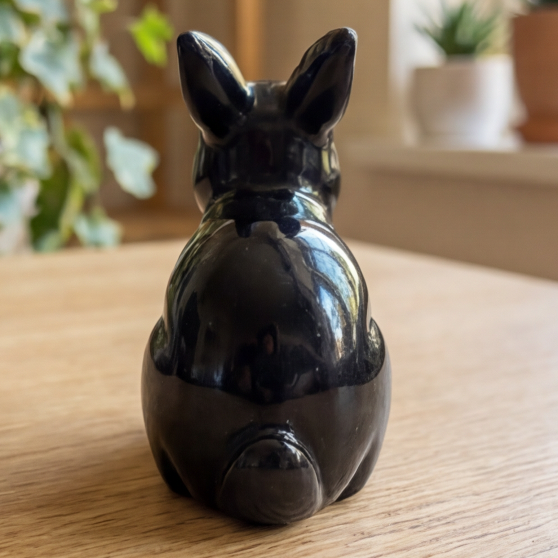 Black Obsidian Rabbit Carving – Crystal Animal — view 5