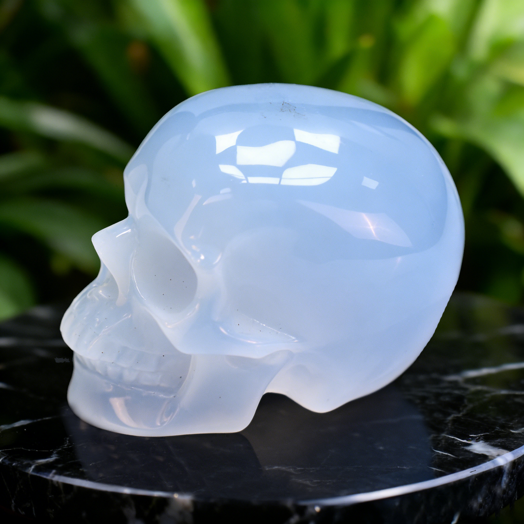 3 Inch Blue Chalcedony Crystal Skull — view 6
