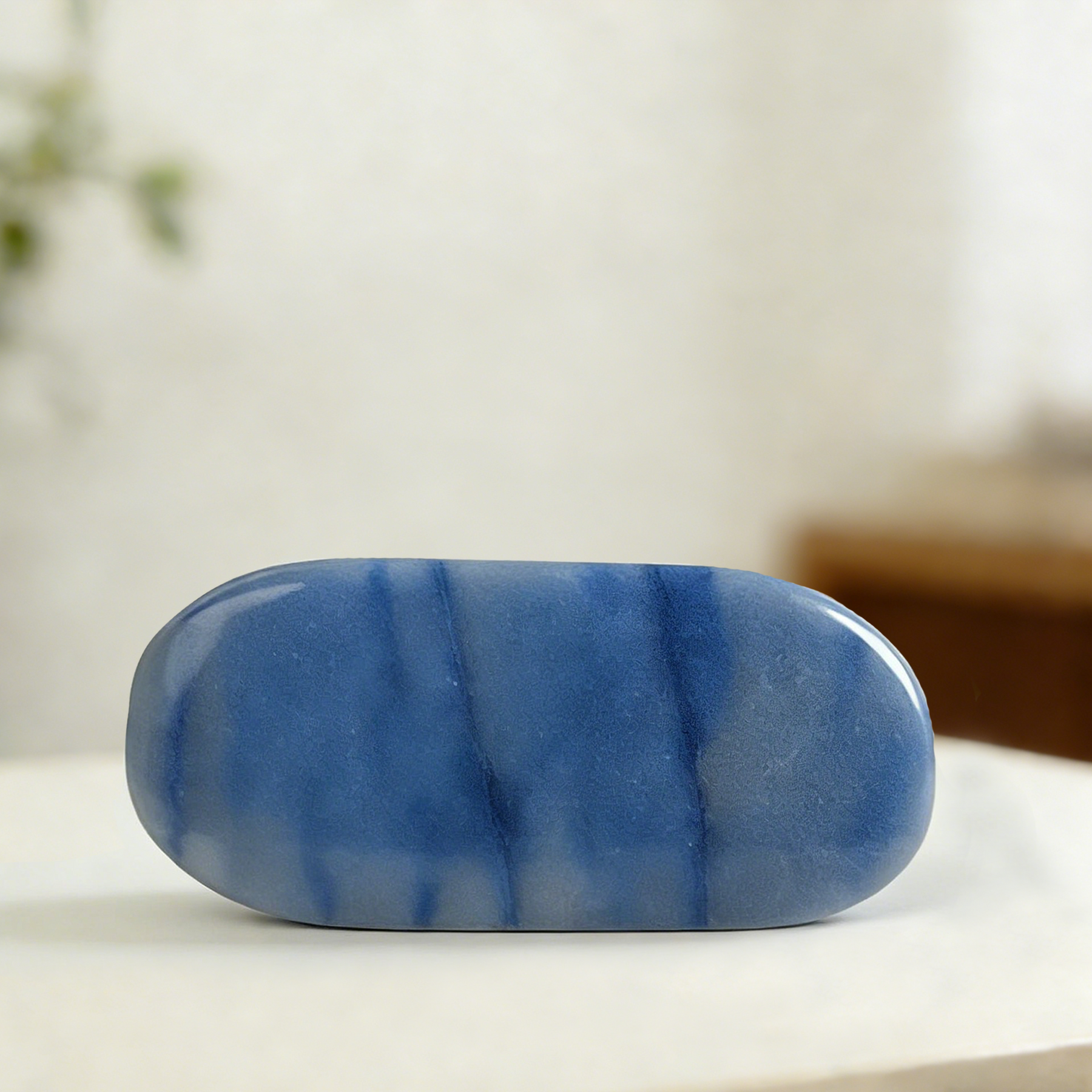 Blue Aventurine Swan Couple Carving – Sculpture — view 4