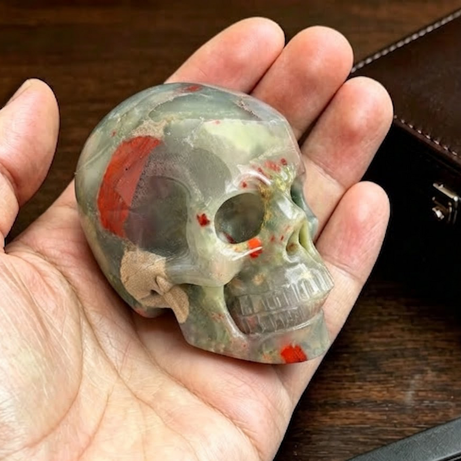 2 Inch African Bloodstone Crystal Skull – Skull — view 1
