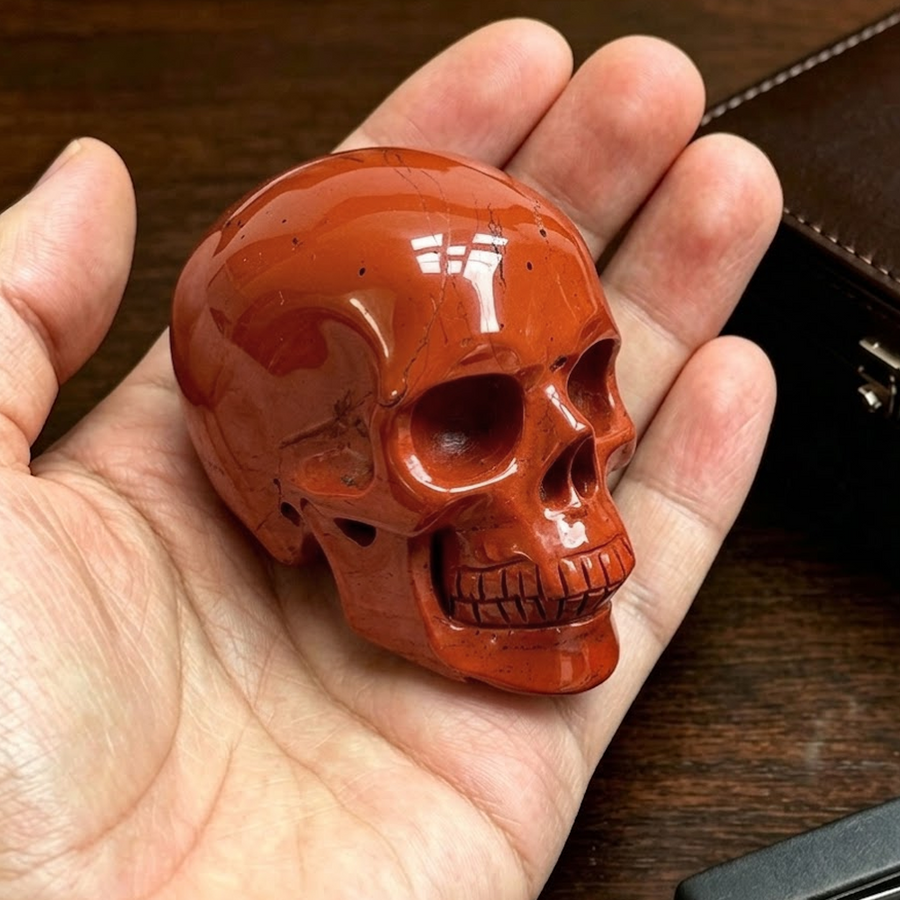 2 Inch Red Jasper Crystal Skull — view 1