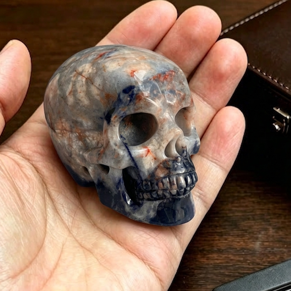 2 Inch Blue Lace Agate Crystal Skull – Skull — view 1