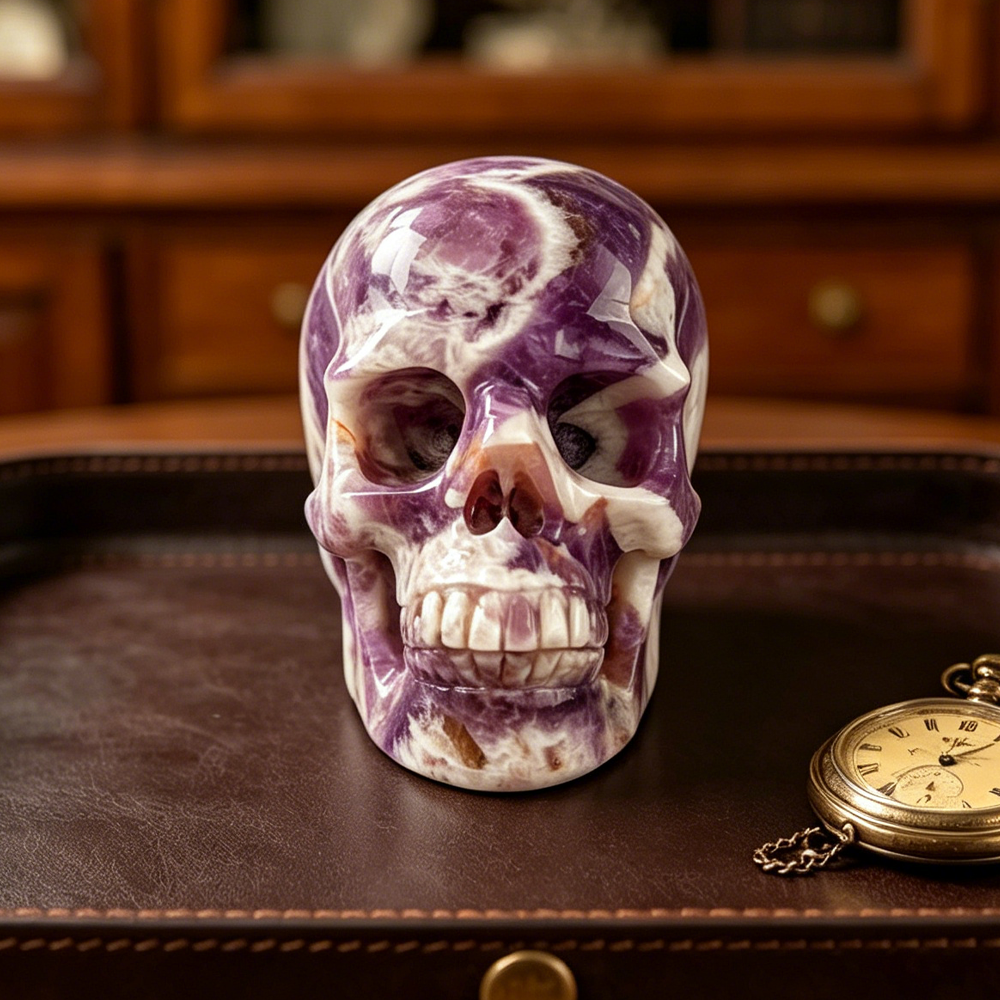 3 Inch Dream Amethyst Crystal Skull – Healing Stone — view 1